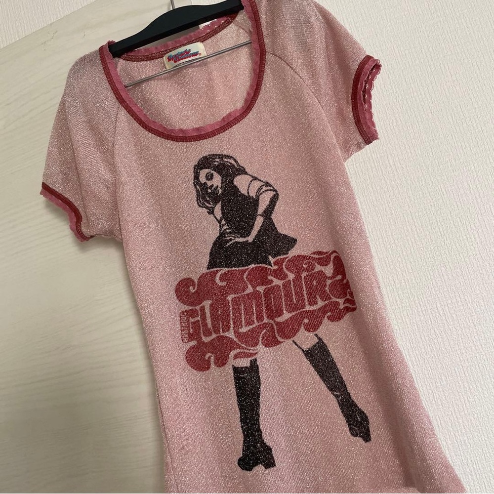 Hysteric Glamour Pink Metallic Vixen Girl Top - Picture 3 of 7